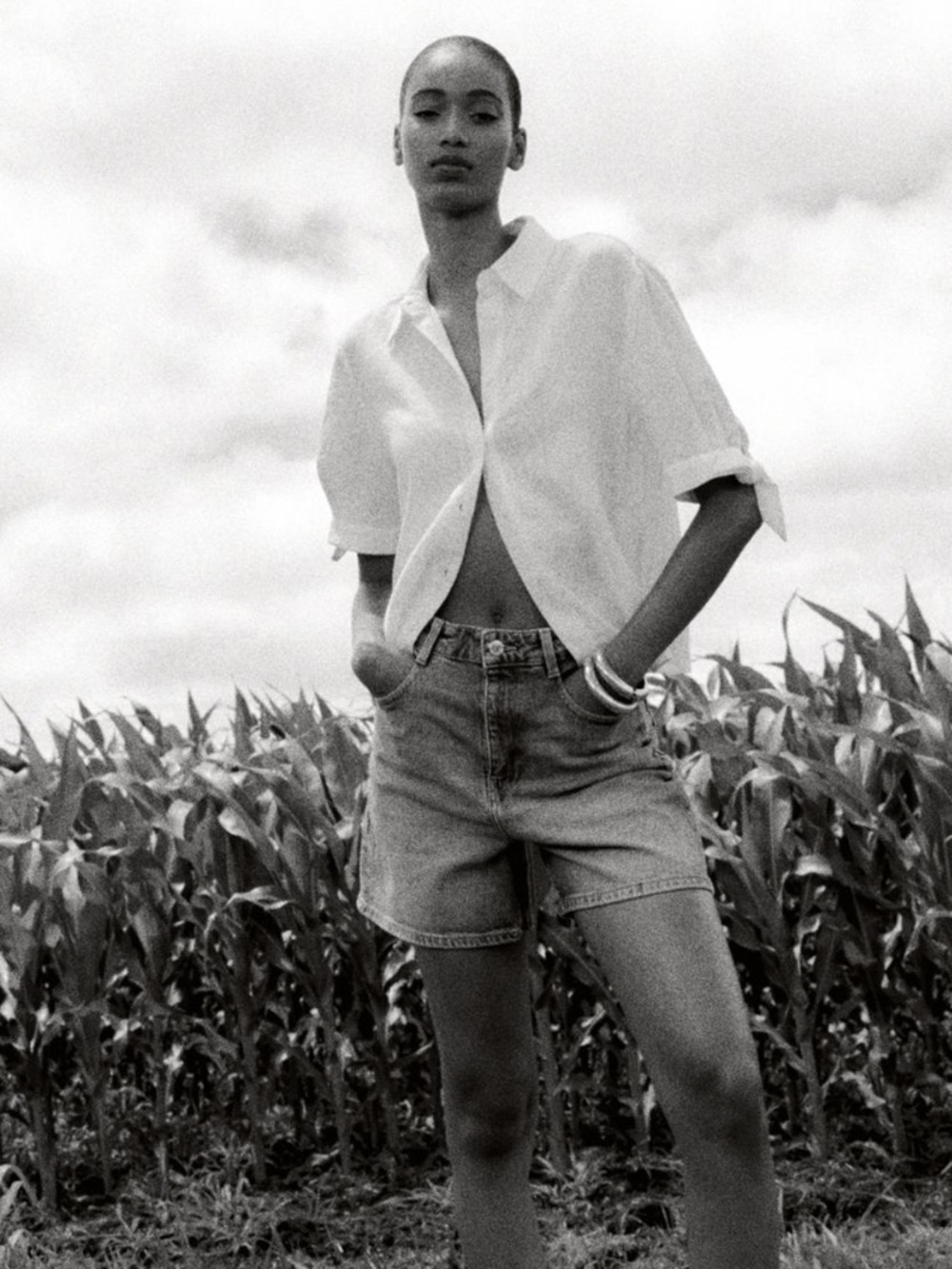 Zara White Short-Sleeve Button-Down Shirt